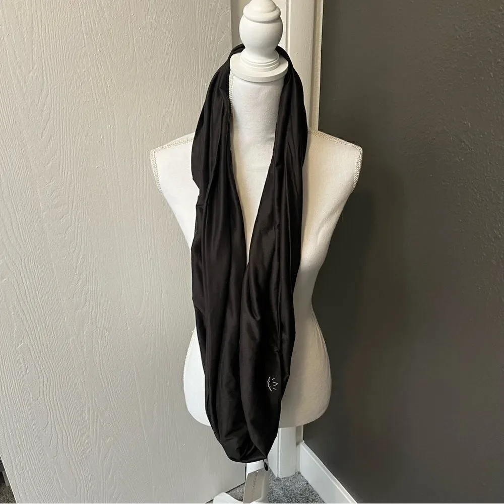 BEYOND YOGA Infinity Hidden Pocket Scarf NWT Black